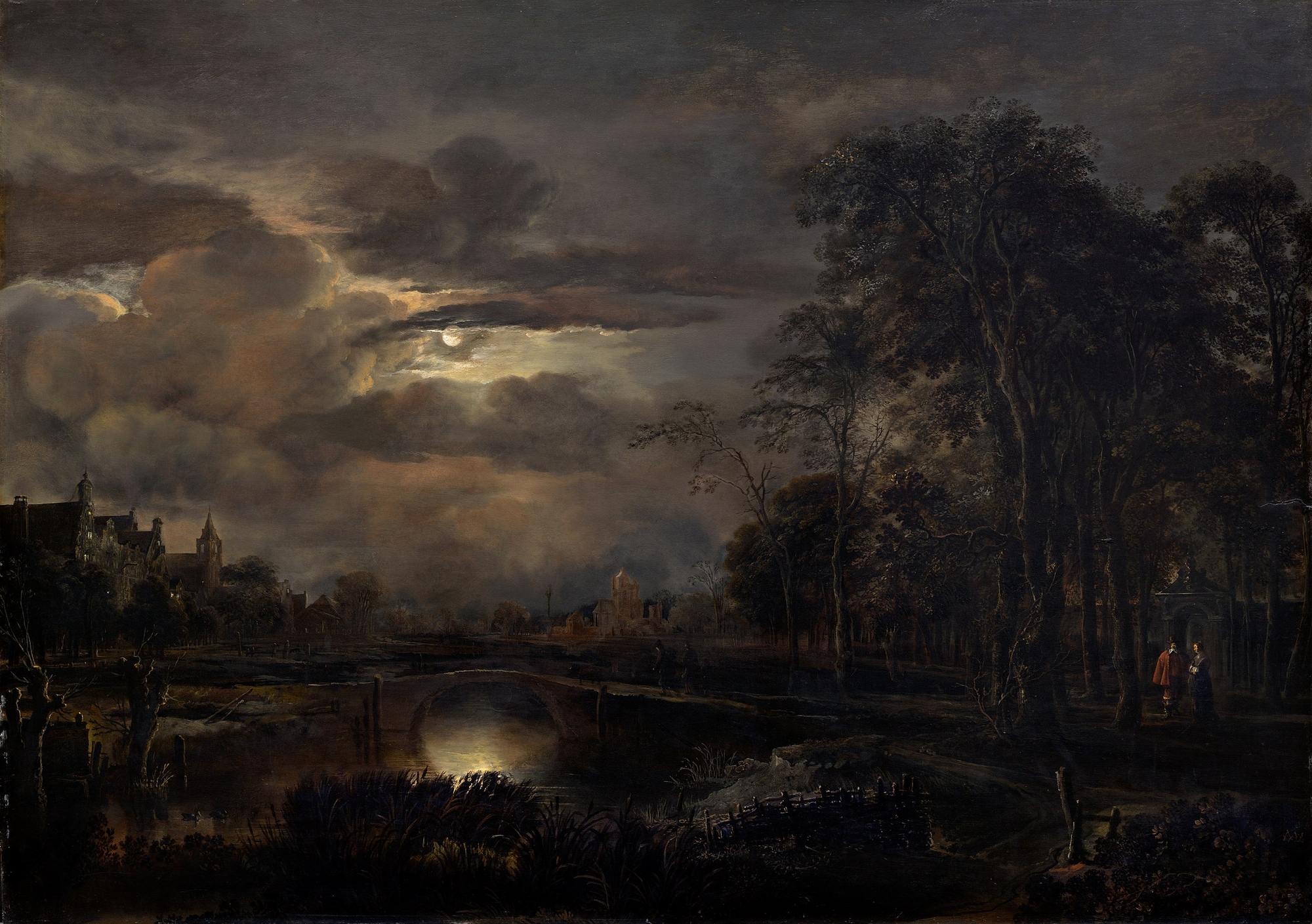 荷兰黄金时代的月夜和风光