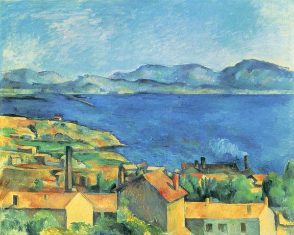 塞尚 Paul Cezanne – 埃斯塔克的海 The Sea at L’Estaque